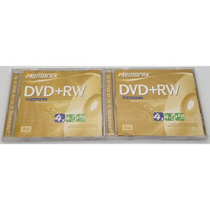 Memorex DVD+RW in Jewel Cases 2 pk - Rewritable 4X 4.7GB 120 min